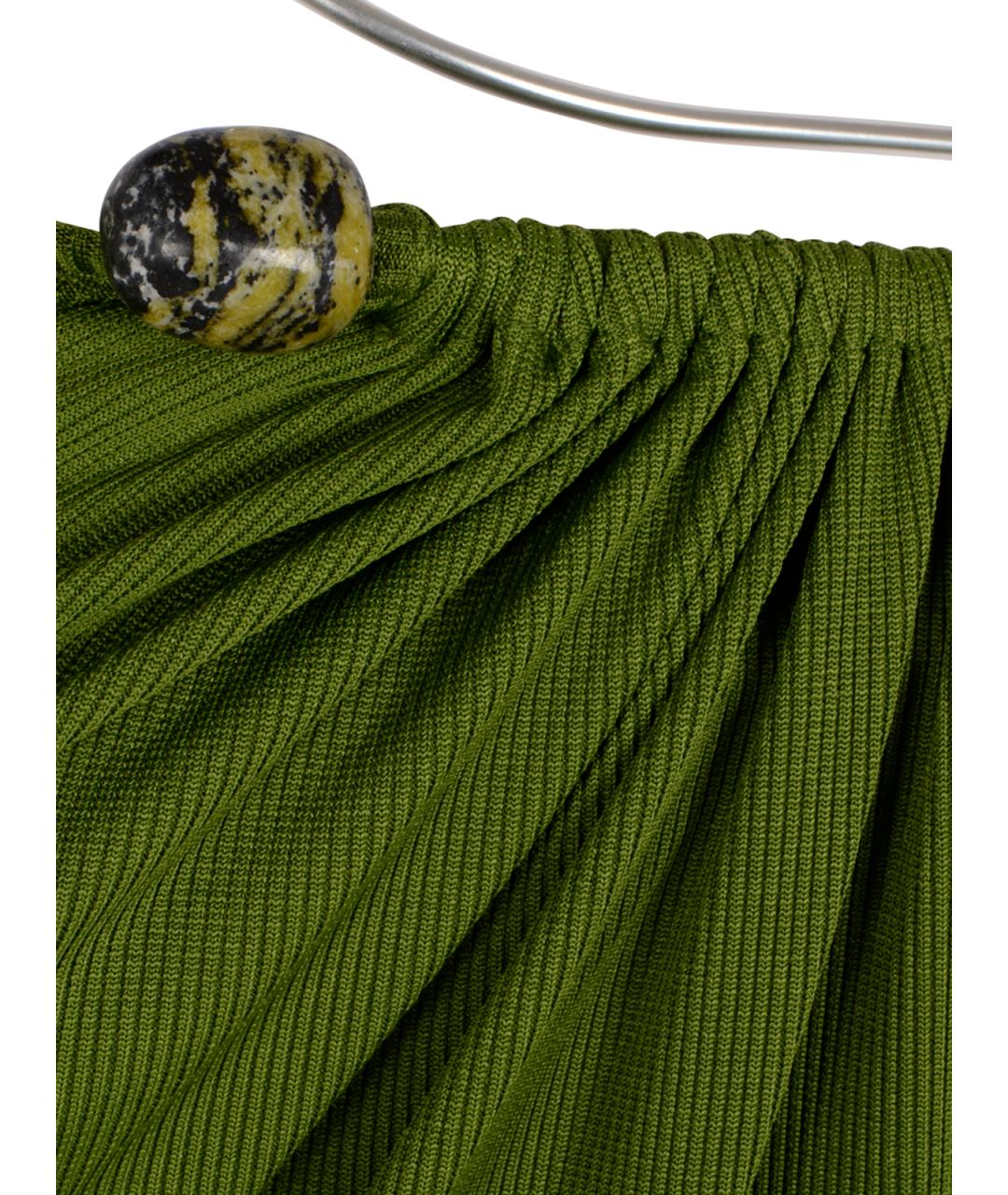 CHRISTOPHER ESBER Зеленая полиэстеровая юбка макси, фото 4