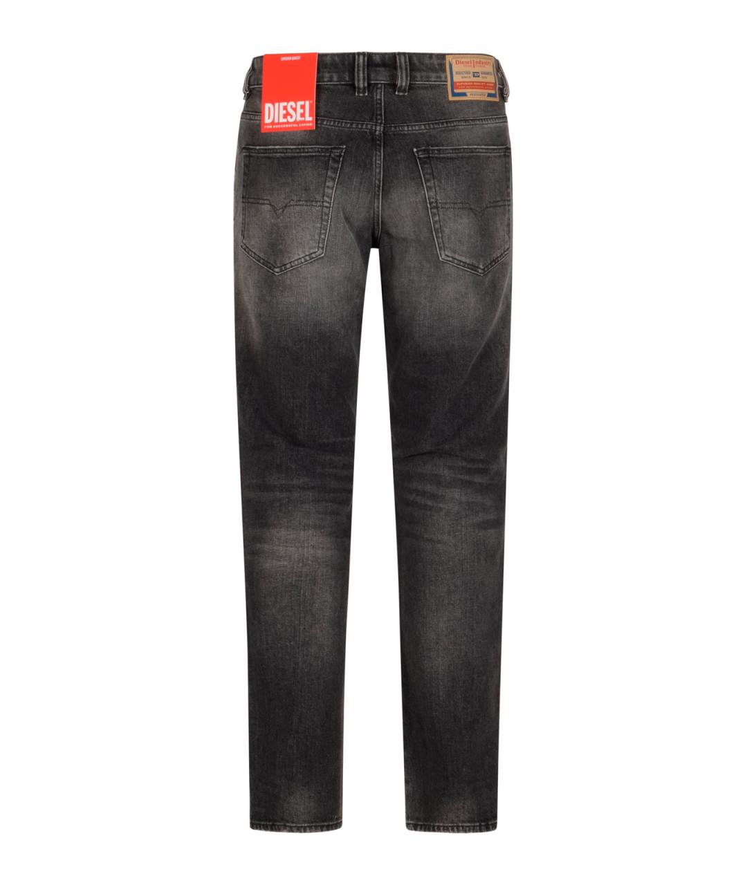 DIESEL Серые хлопковые прямые джинсы, фото 2