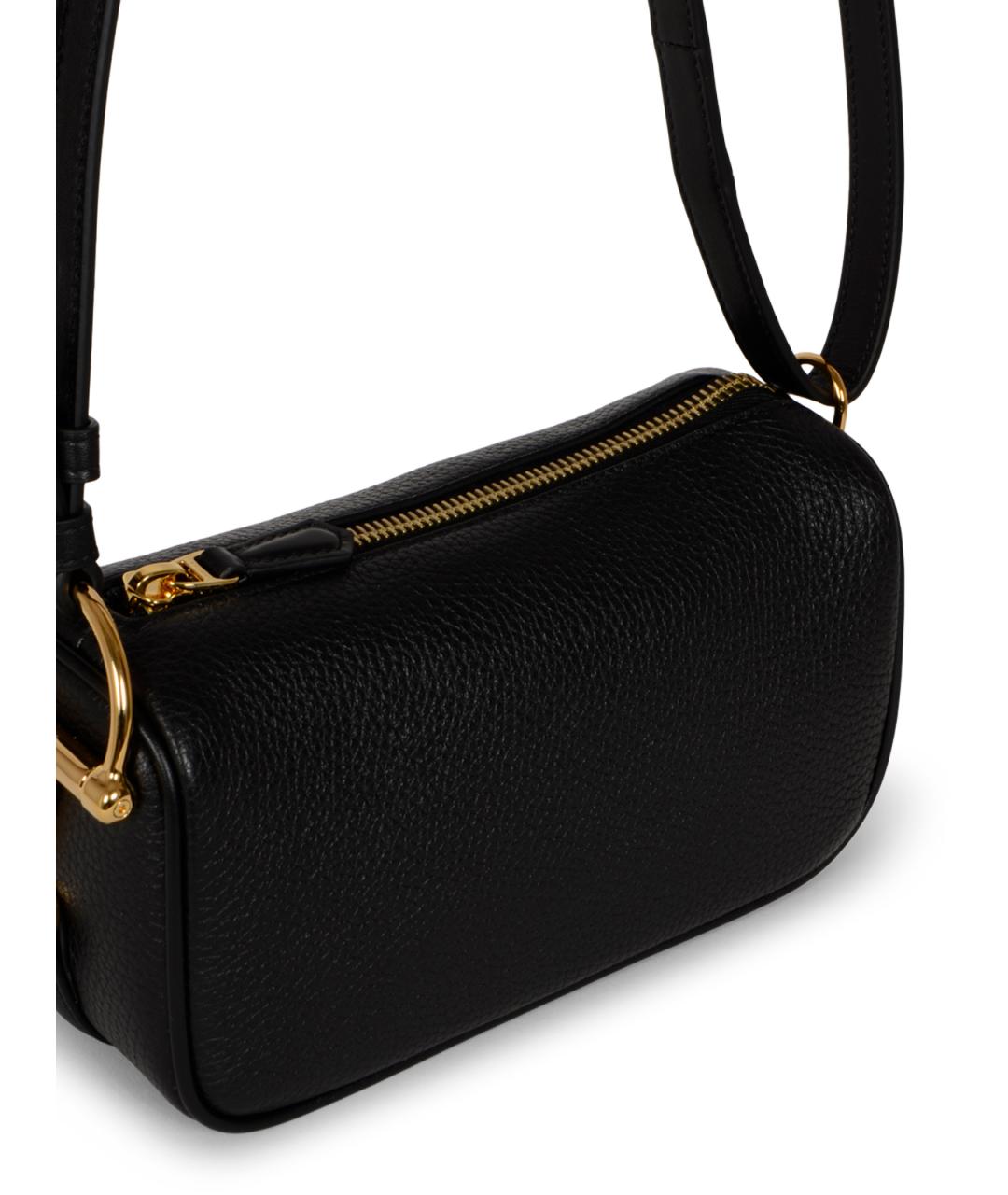 GUCCI Черная кожаная сумка через плечо, фото 4