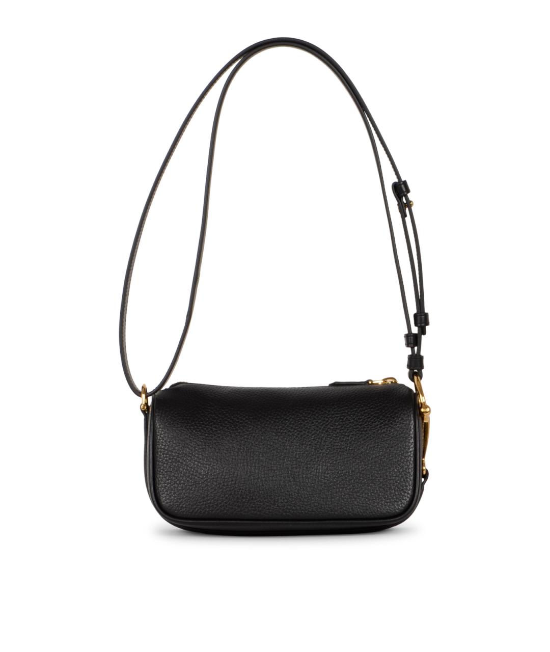 GUCCI Черная кожаная сумка через плечо, фото 3