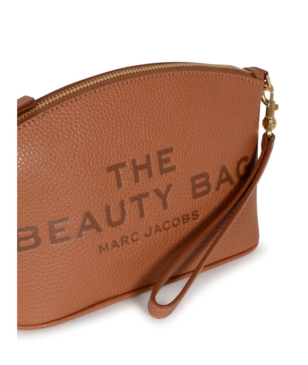 MARC JACOBS Бежевая кожаная косметичка, фото 4
