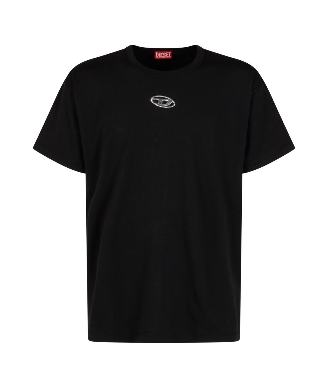 DIESEL Черная хлопковая футболка, фото 1
