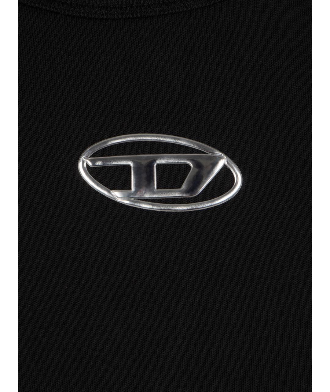 DIESEL Черная хлопковая футболка, фото 3