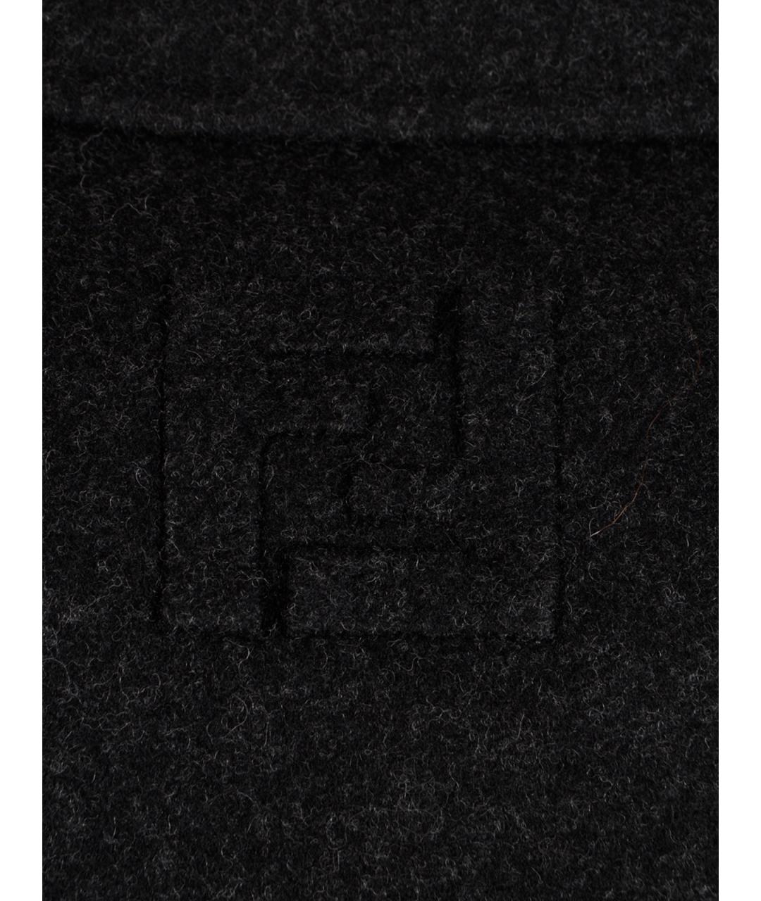 FENDI Серое шерстяное пальто, фото 3