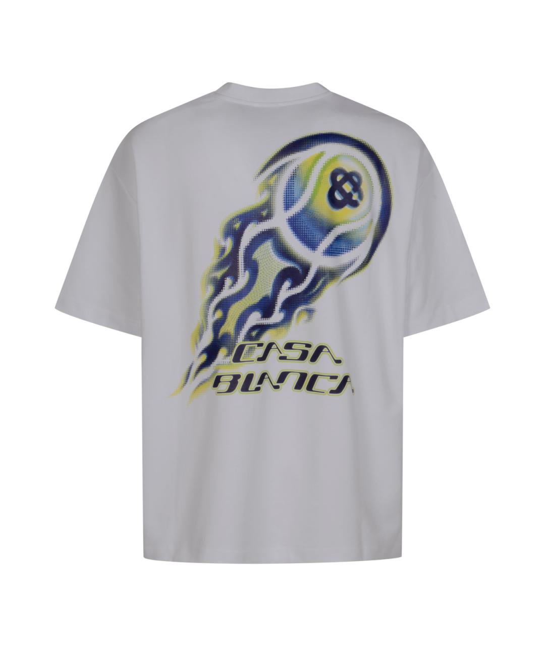 CASABLANCA Белая хлопко-эластановая футболка, фото 2