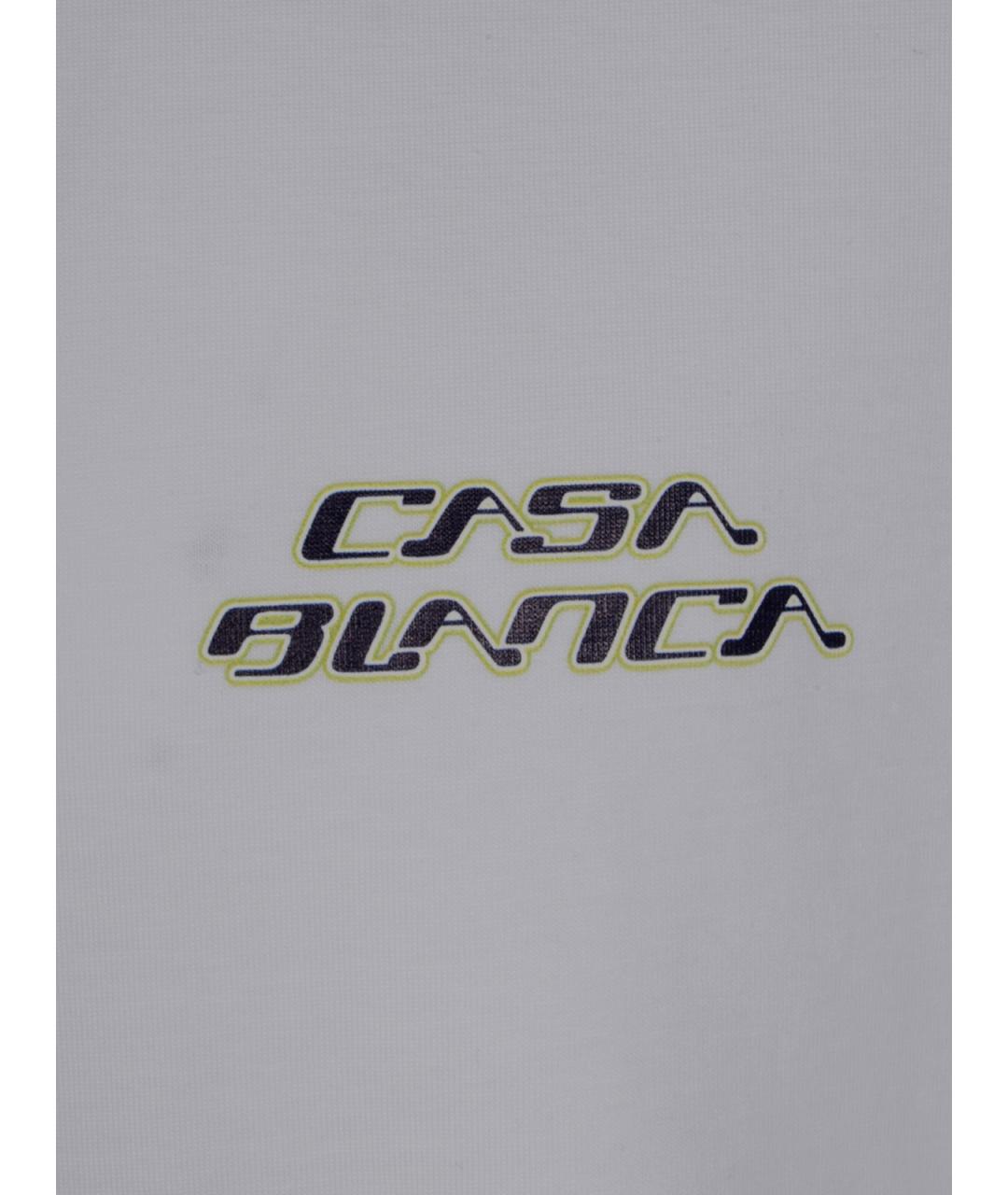 CASABLANCA Белая хлопко-эластановая футболка, фото 3