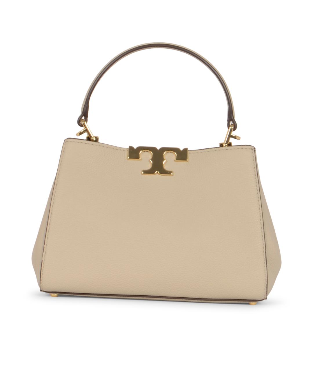 TORY BURCH Бежевая кожаная сумка тоут, фото 3