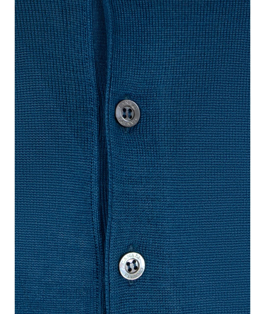 CANALI Синий шерстяной джемпер / свитер, фото 3