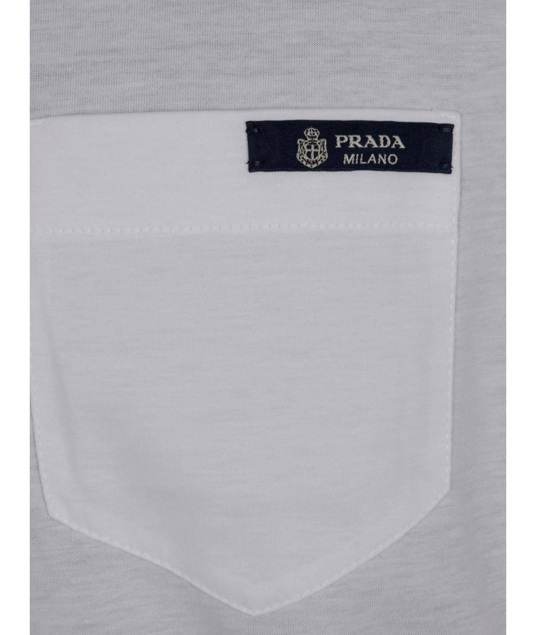 PRADA Белая футболка, фото 3