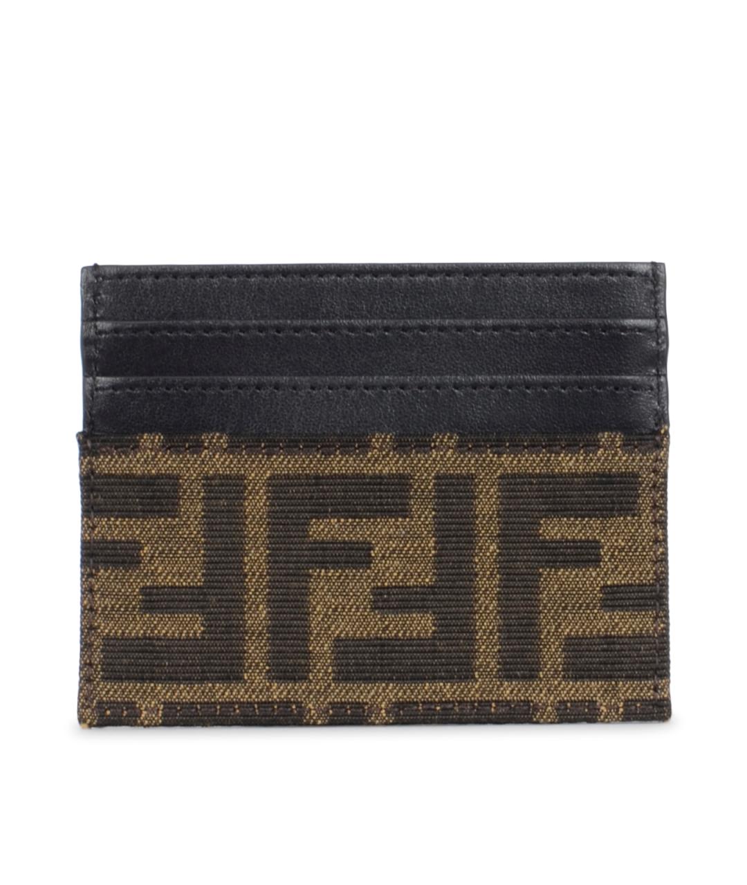 FENDI Коричневый кожаный кардхолдер, фото 3
