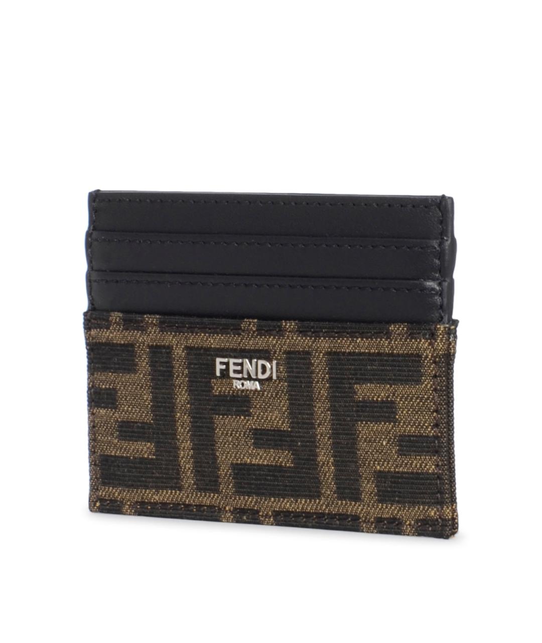 FENDI Коричневый кожаный кардхолдер, фото 2