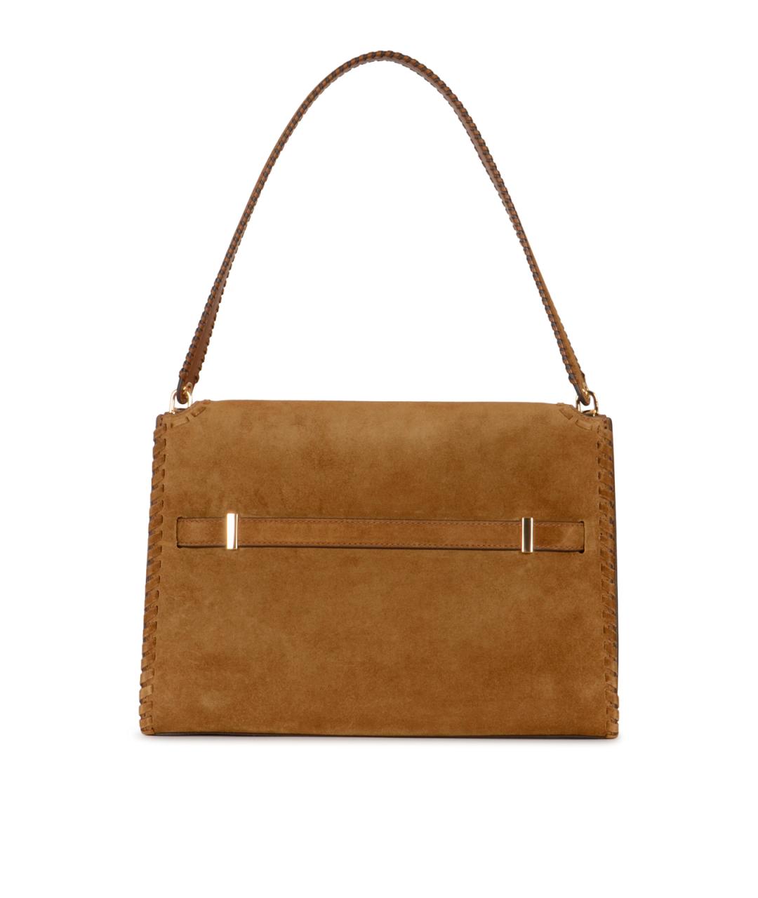 TORY BURCH Коричневая замшевая сумка через плечо, фото 3