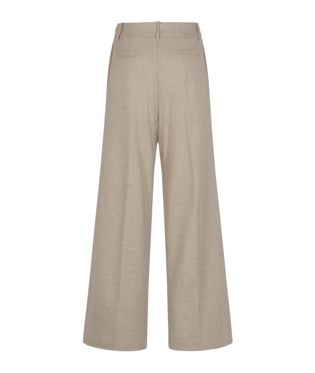 HERNO Бежевые полиэстеровые прямые брюки, фото 2