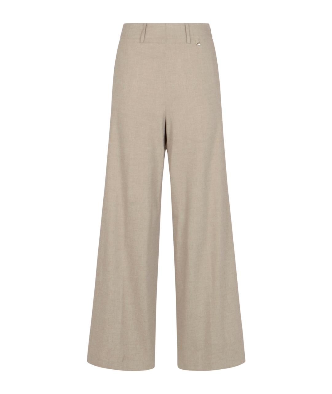 HERNO Бежевые полиэстеровые прямые брюки, фото 1
