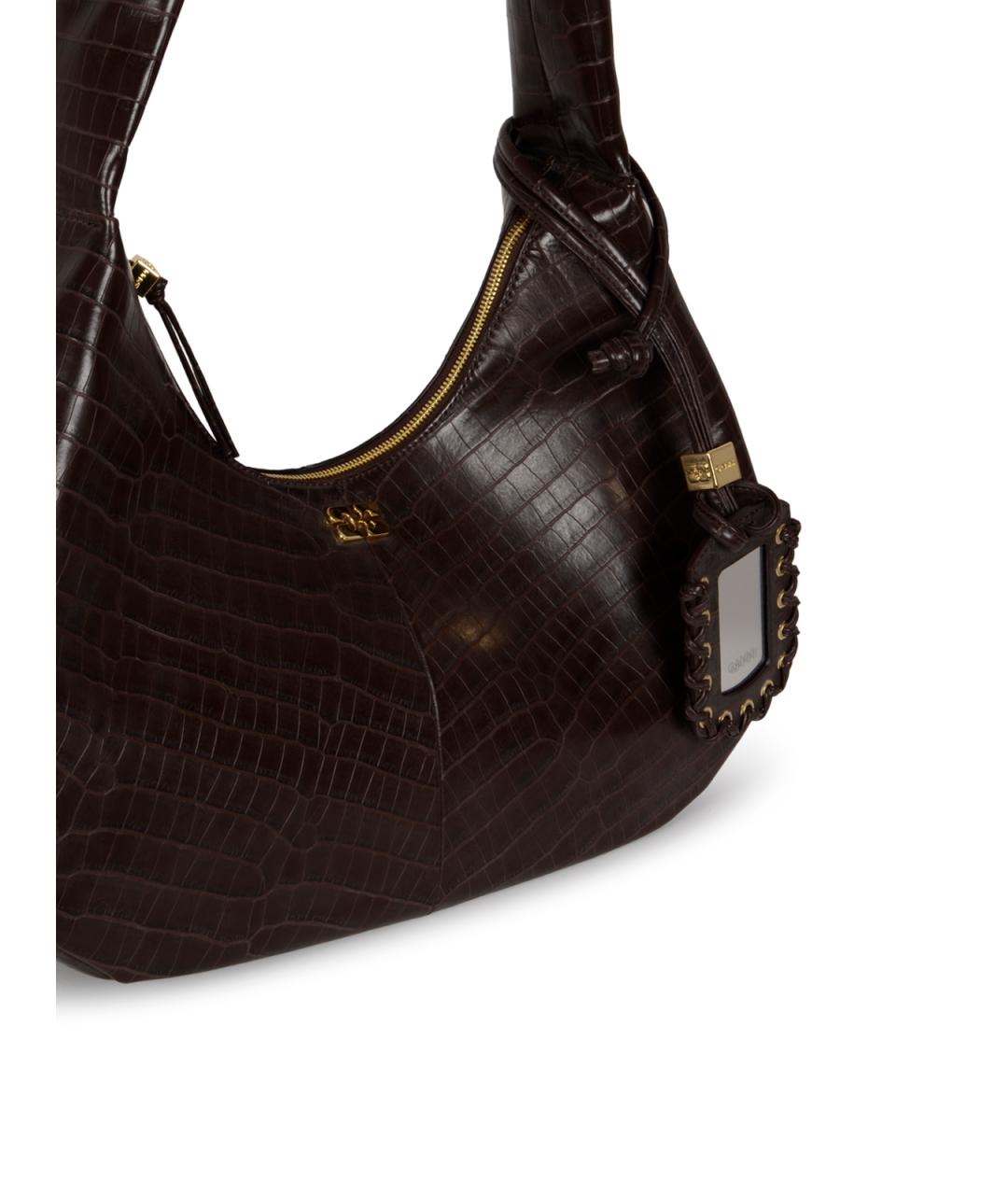 GANNI Коричневая сумка через плечо, фото 4