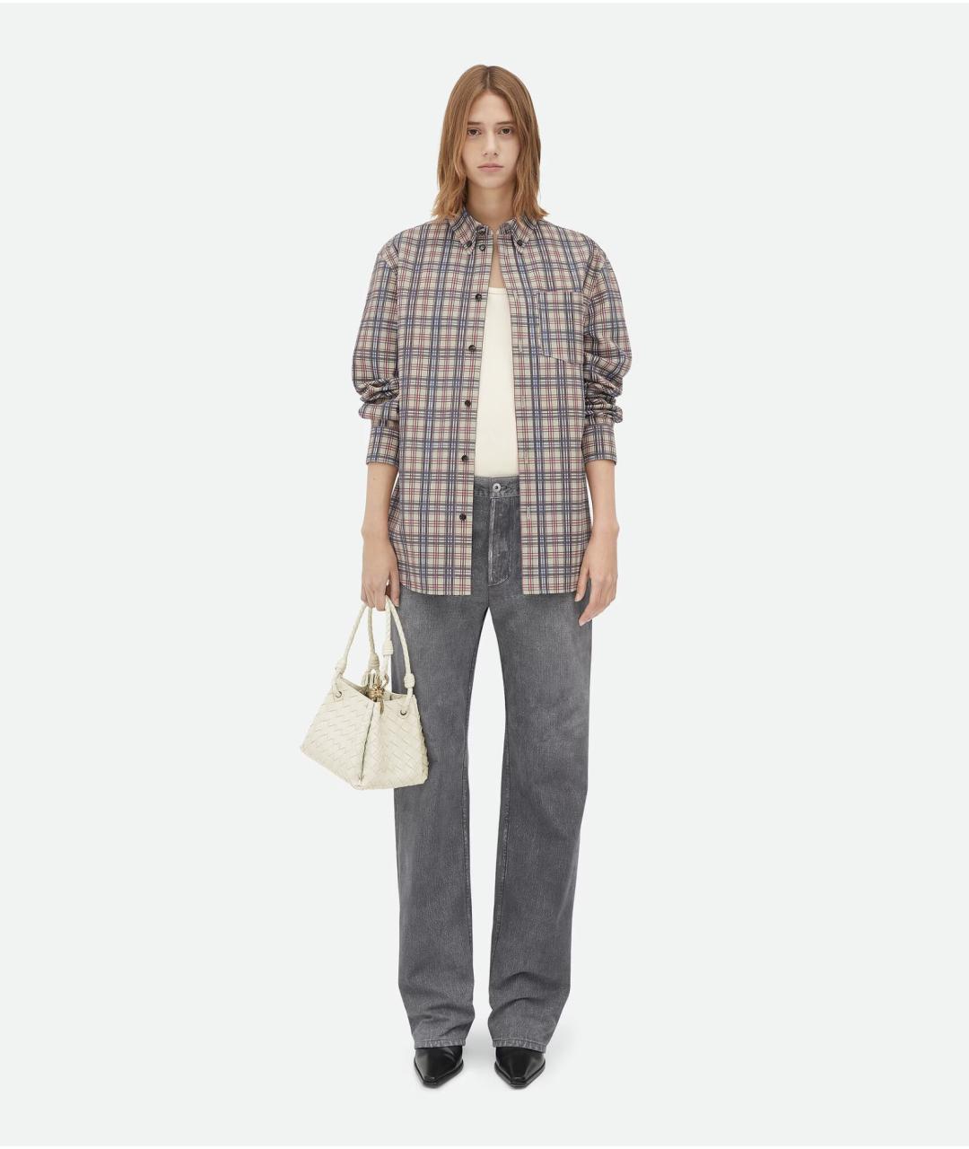 BOTTEGA VENETA Бежевая кожаная сумка тоут, фото 6