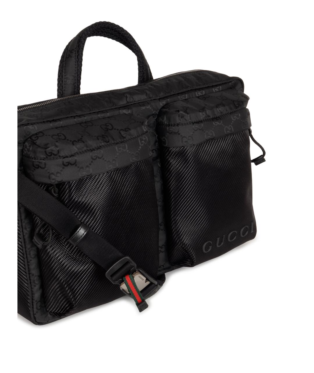 GUCCI Черный синтетический портфель, фото 4