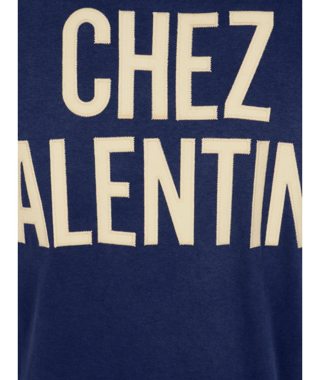 VALENTINO Синяя хлопковая футболка, фото 3