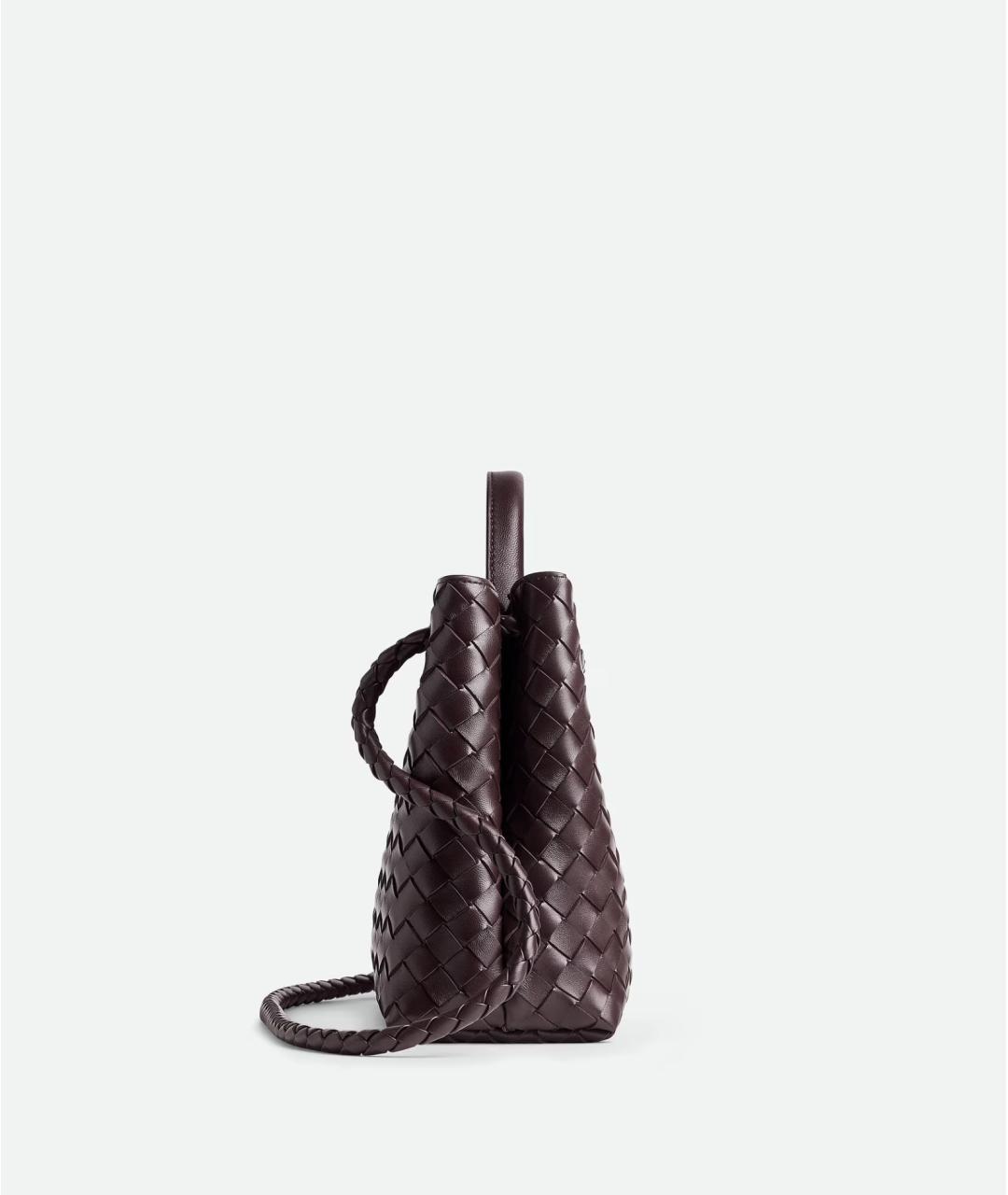 BOTTEGA VENETA Бордовая кожаная сумка тоут, фото 4