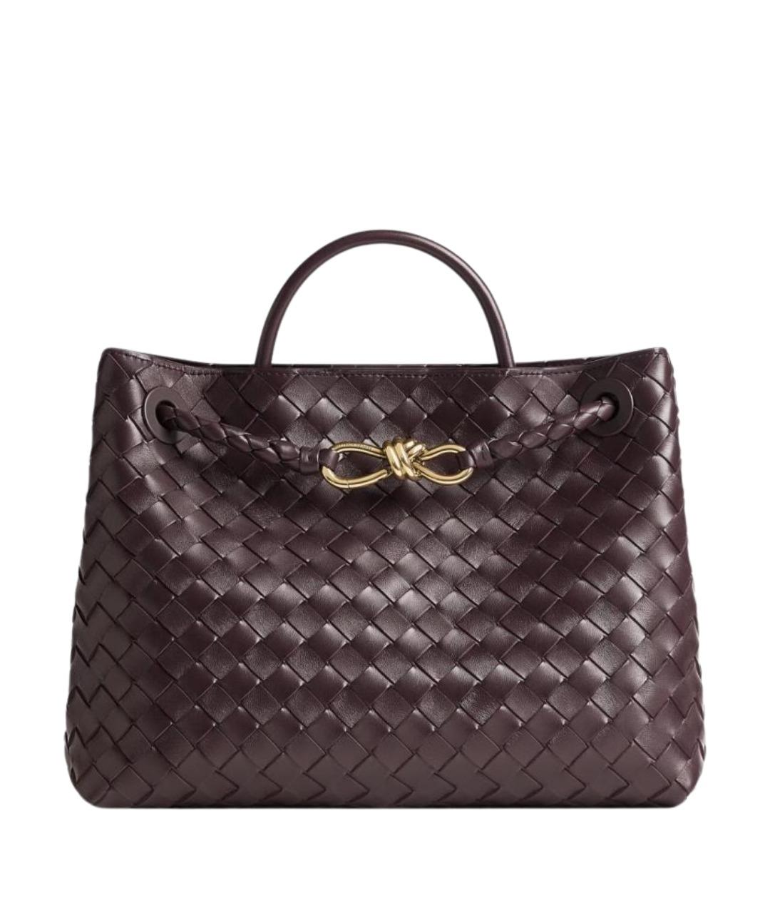 BOTTEGA VENETA Бордовая кожаная сумка тоут, фото 1