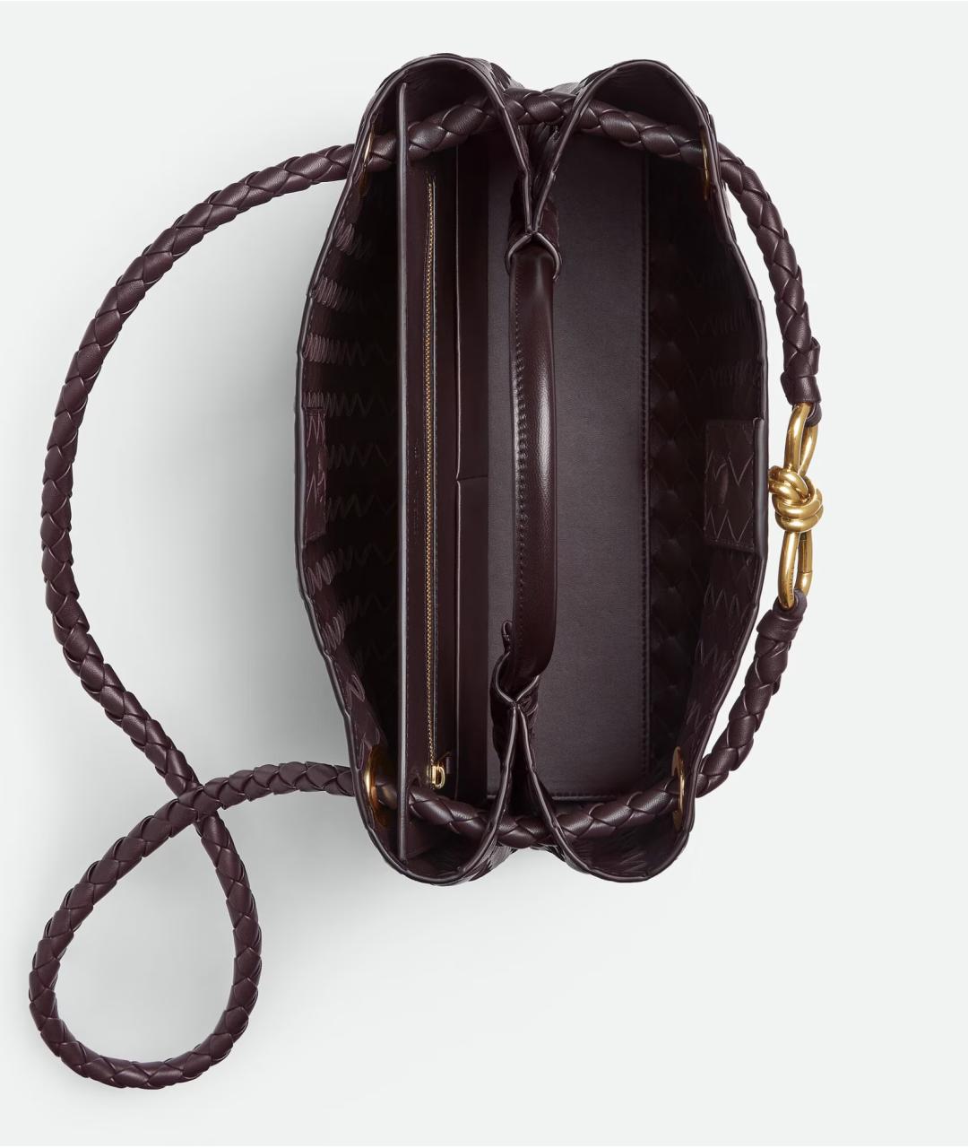 BOTTEGA VENETA Бордовая кожаная сумка тоут, фото 3