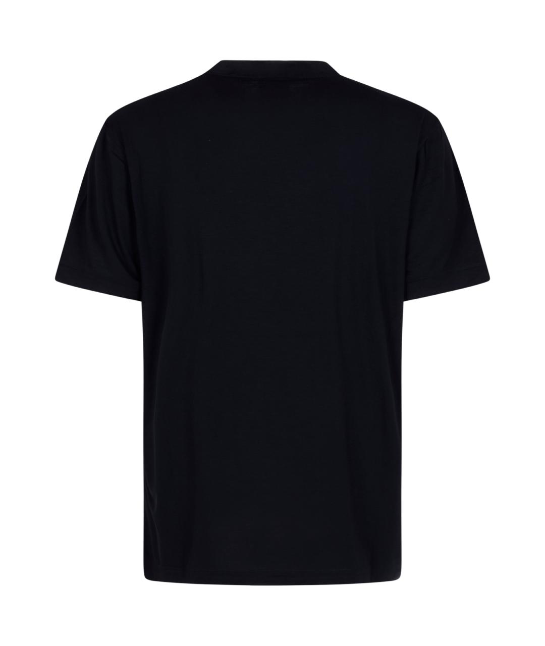 GIORGIO ARMANI Темно-синяя вискозная футболка, фото 2