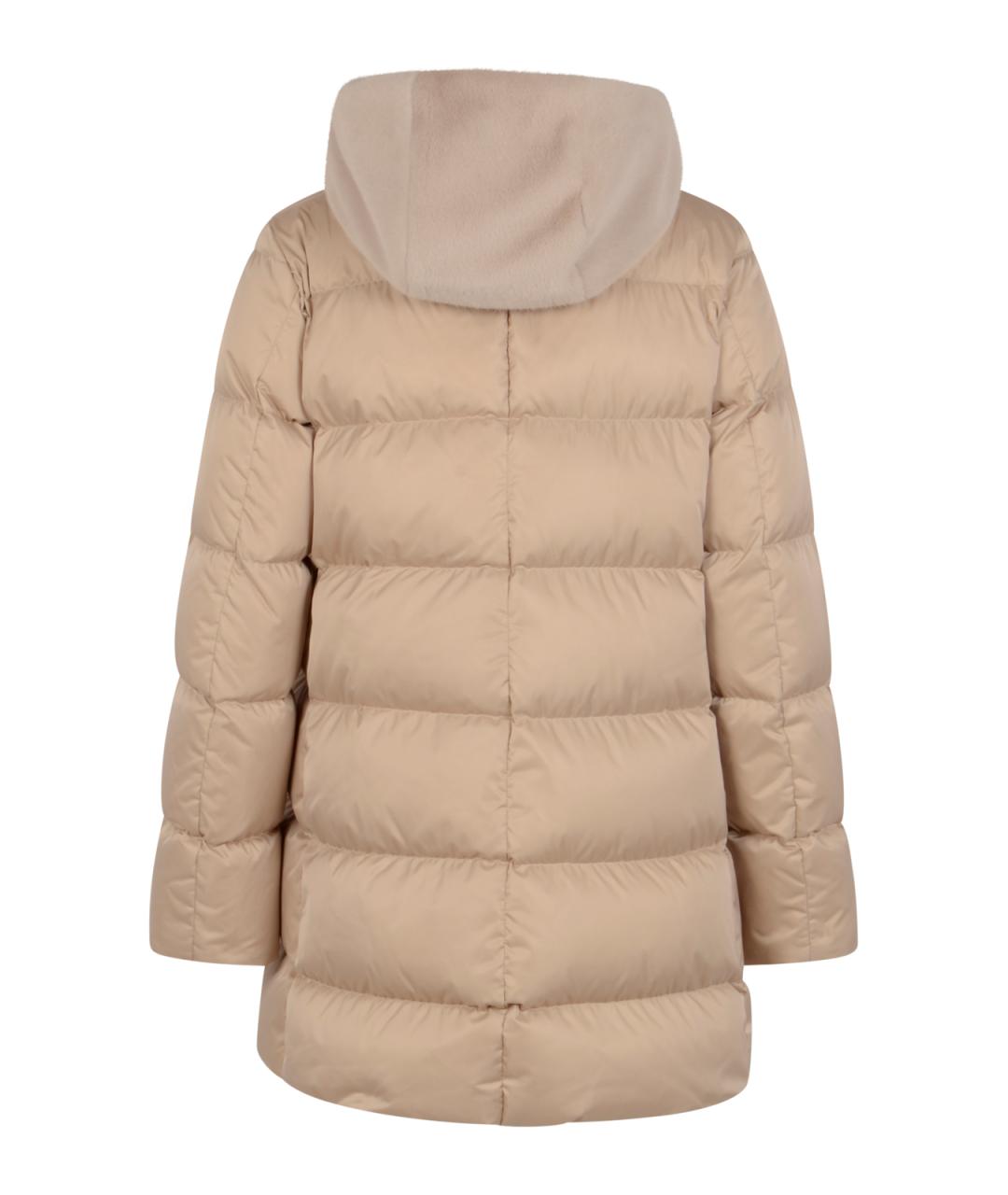 HERNO Бежевый полиэстеровый пуховик, фото 2