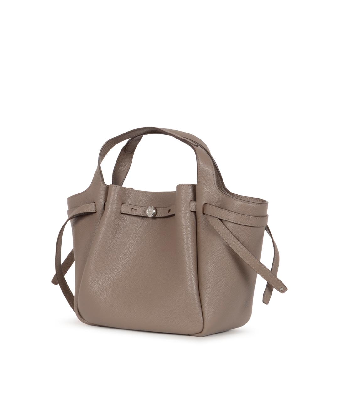 TORY BURCH Бежевая кожаная сумка тоут, фото 2