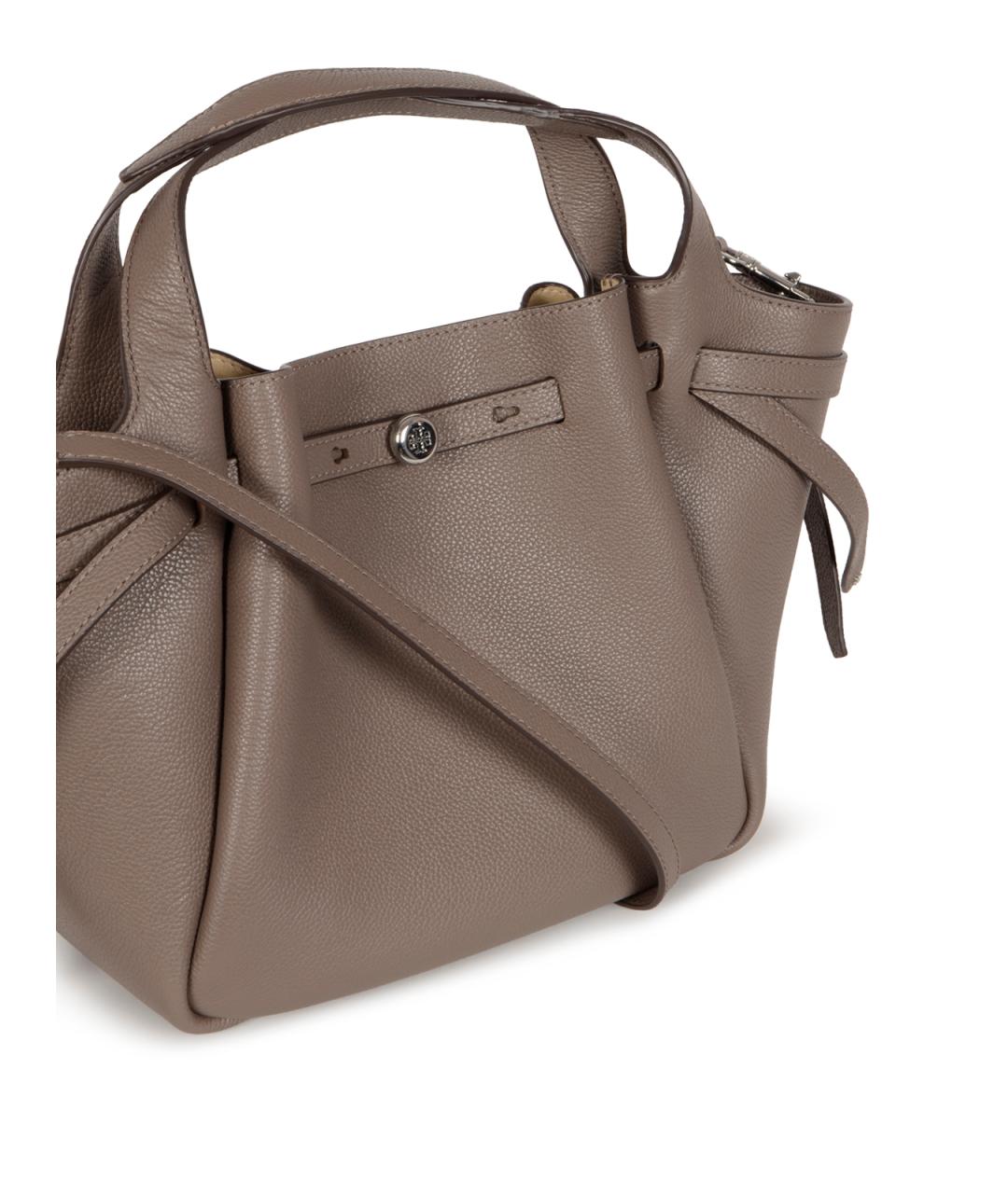 TORY BURCH Бежевая кожаная сумка тоут, фото 4