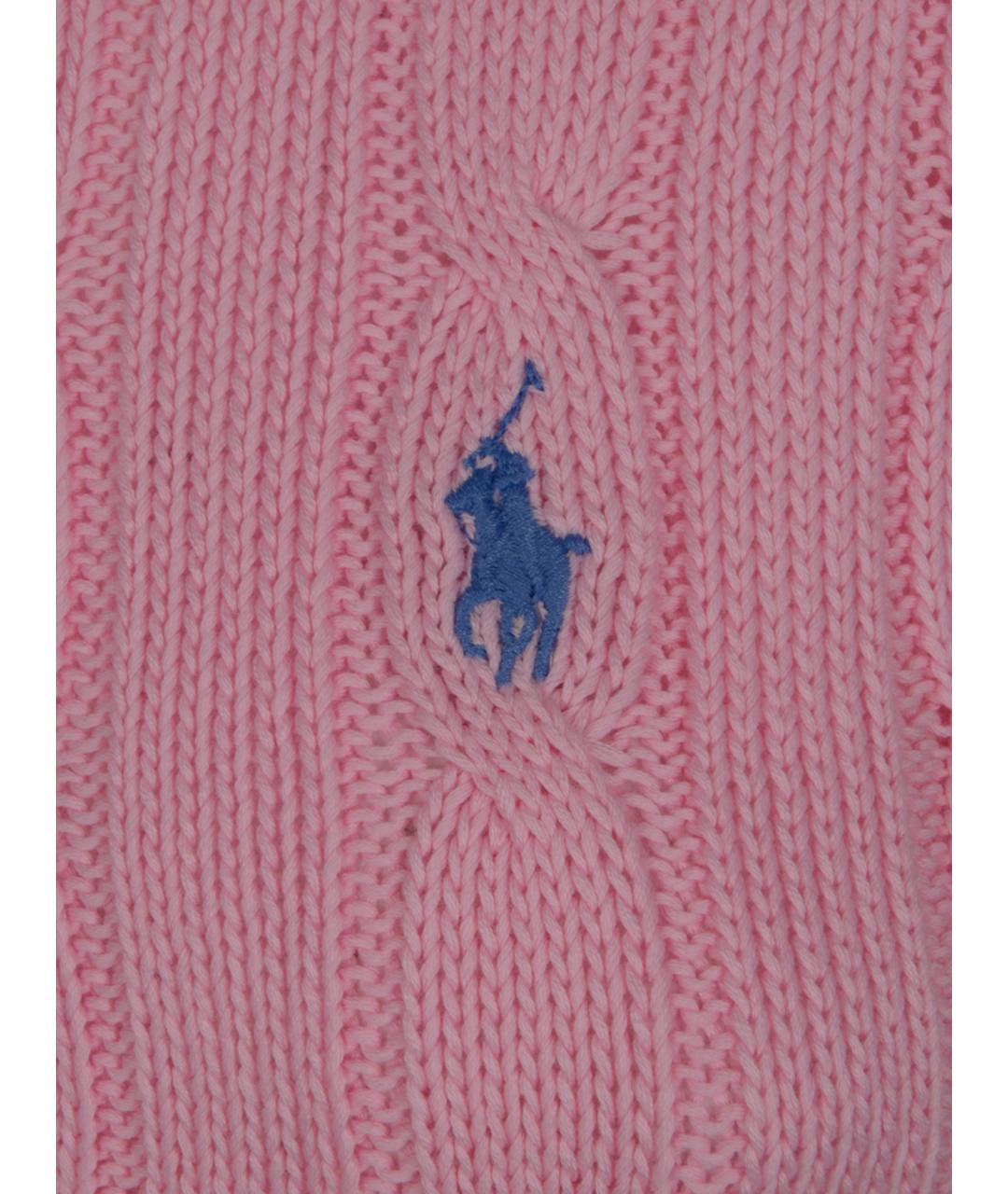 POLO RALPH LAUREN Розовый хлопковый джемпер / свитер, фото 3