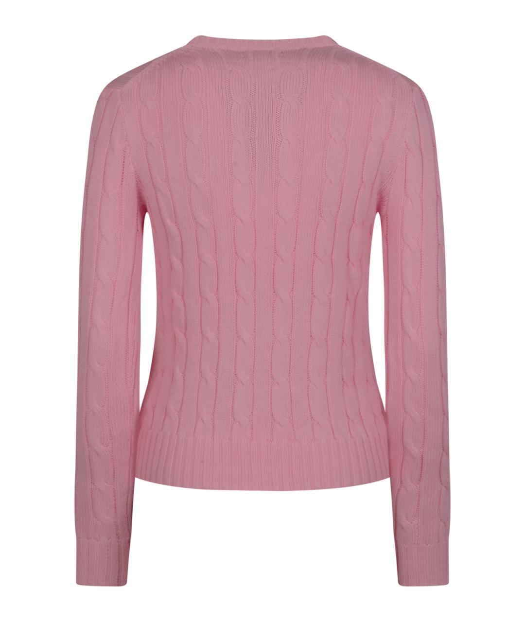 POLO RALPH LAUREN Розовый хлопковый джемпер / свитер, фото 2