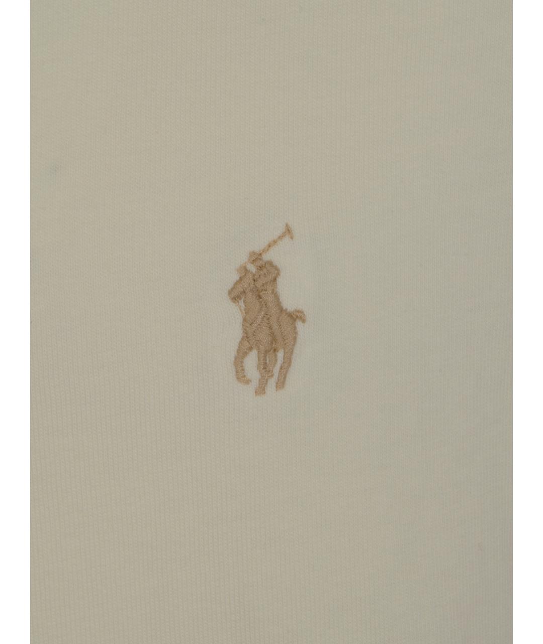 POLO RALPH LAUREN Бежевая хлопковая футболка, фото 3