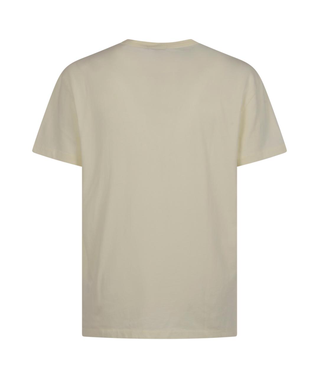 POLO RALPH LAUREN Бежевая хлопковая футболка, фото 2