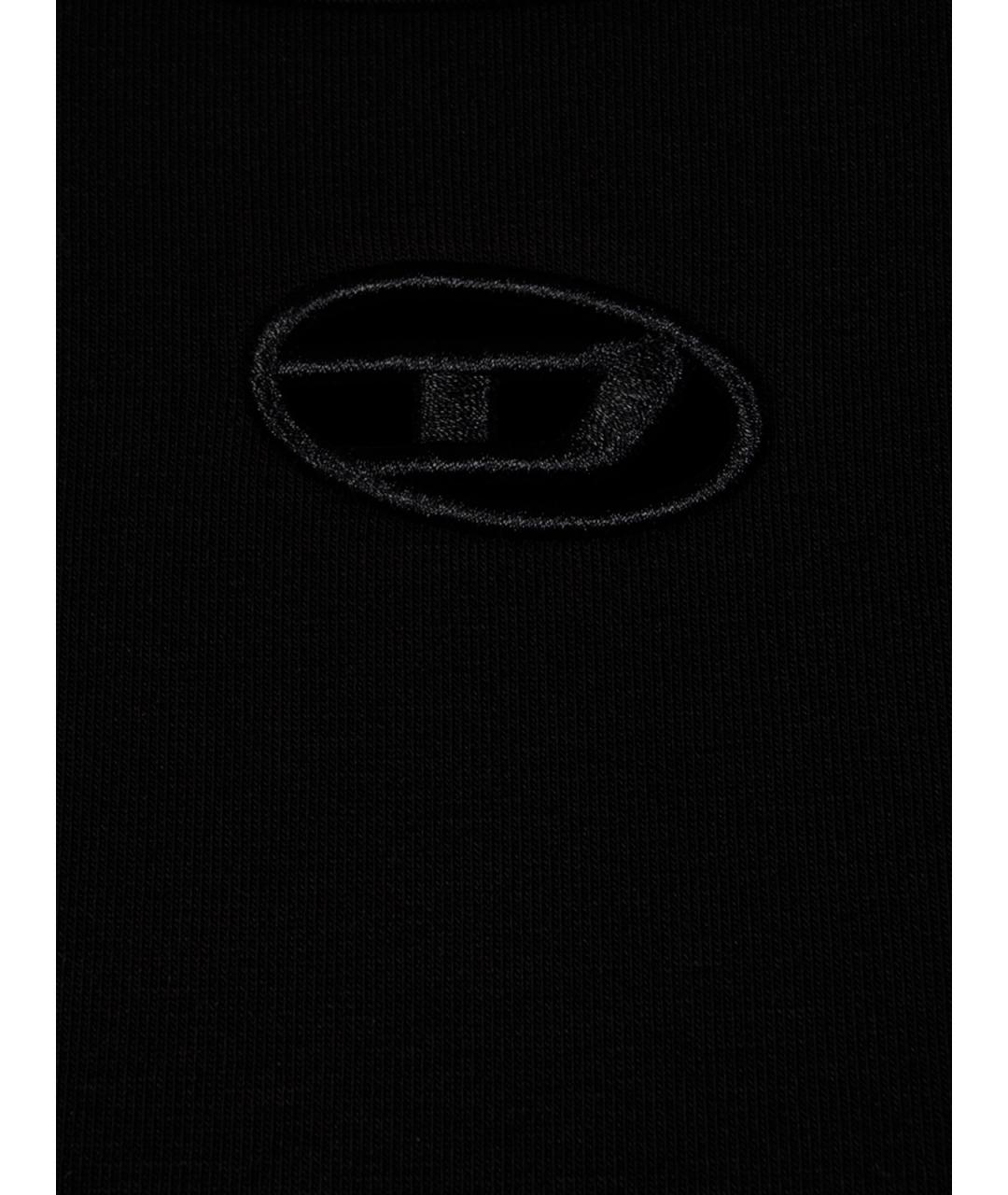 DIESEL Черная хлопковая футболка, фото 3