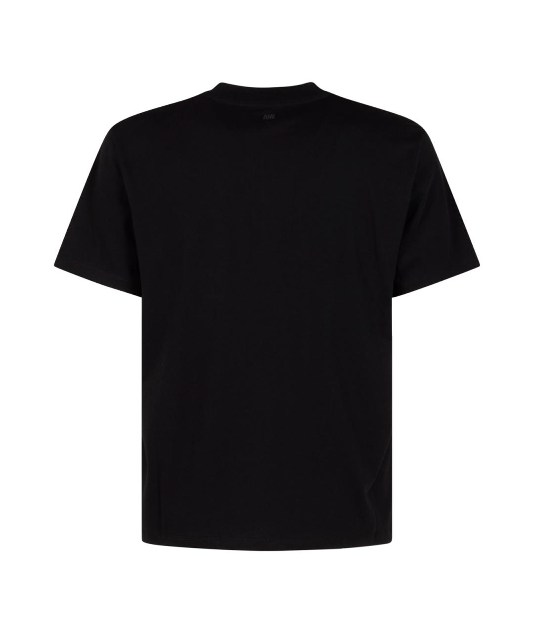 Ami Paris Черная хлопковая футболка, фото 2