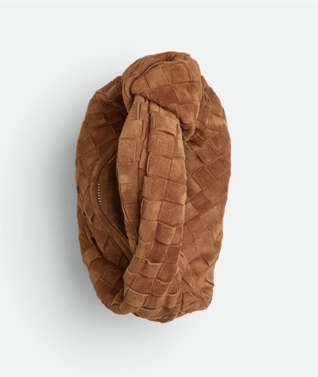 BOTTEGA VENETA Коричневая замшевая сумка с короткими ручками, фото 3