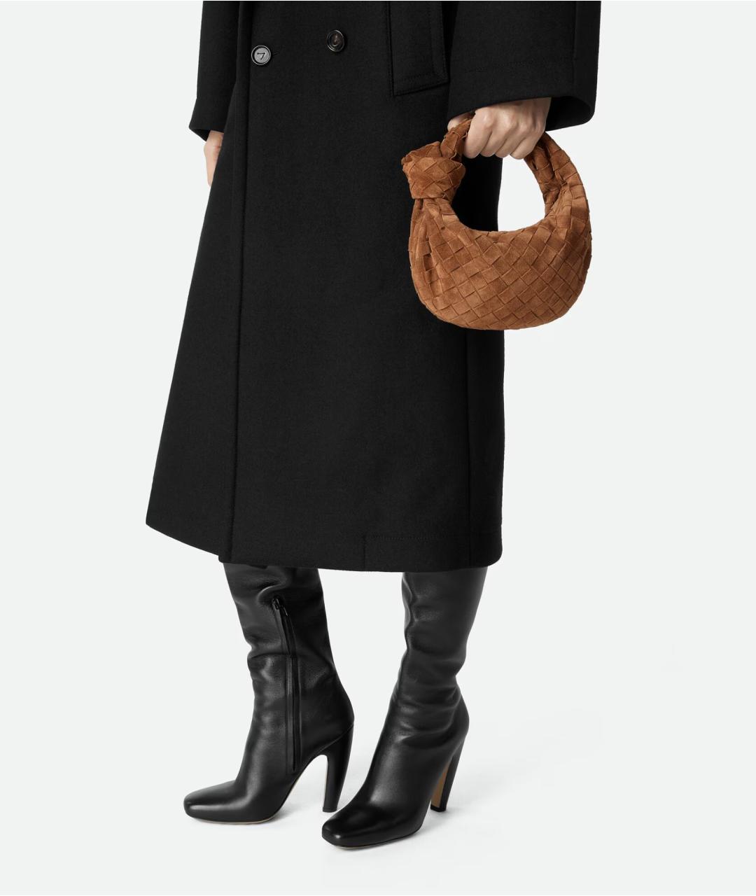 BOTTEGA VENETA Коричневая замшевая сумка с короткими ручками, фото 2