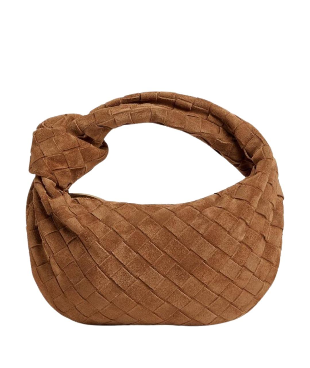 BOTTEGA VENETA Коричневая замшевая сумка с короткими ручками, фото 1