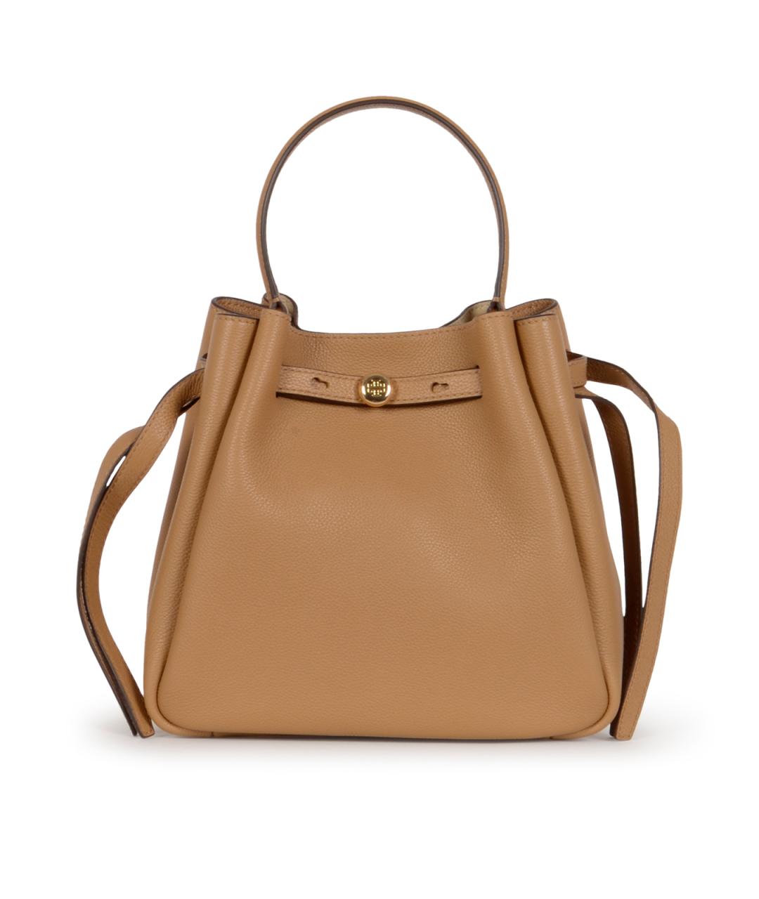 TORY BURCH Бежевая кожаная сумка тоут, фото 1