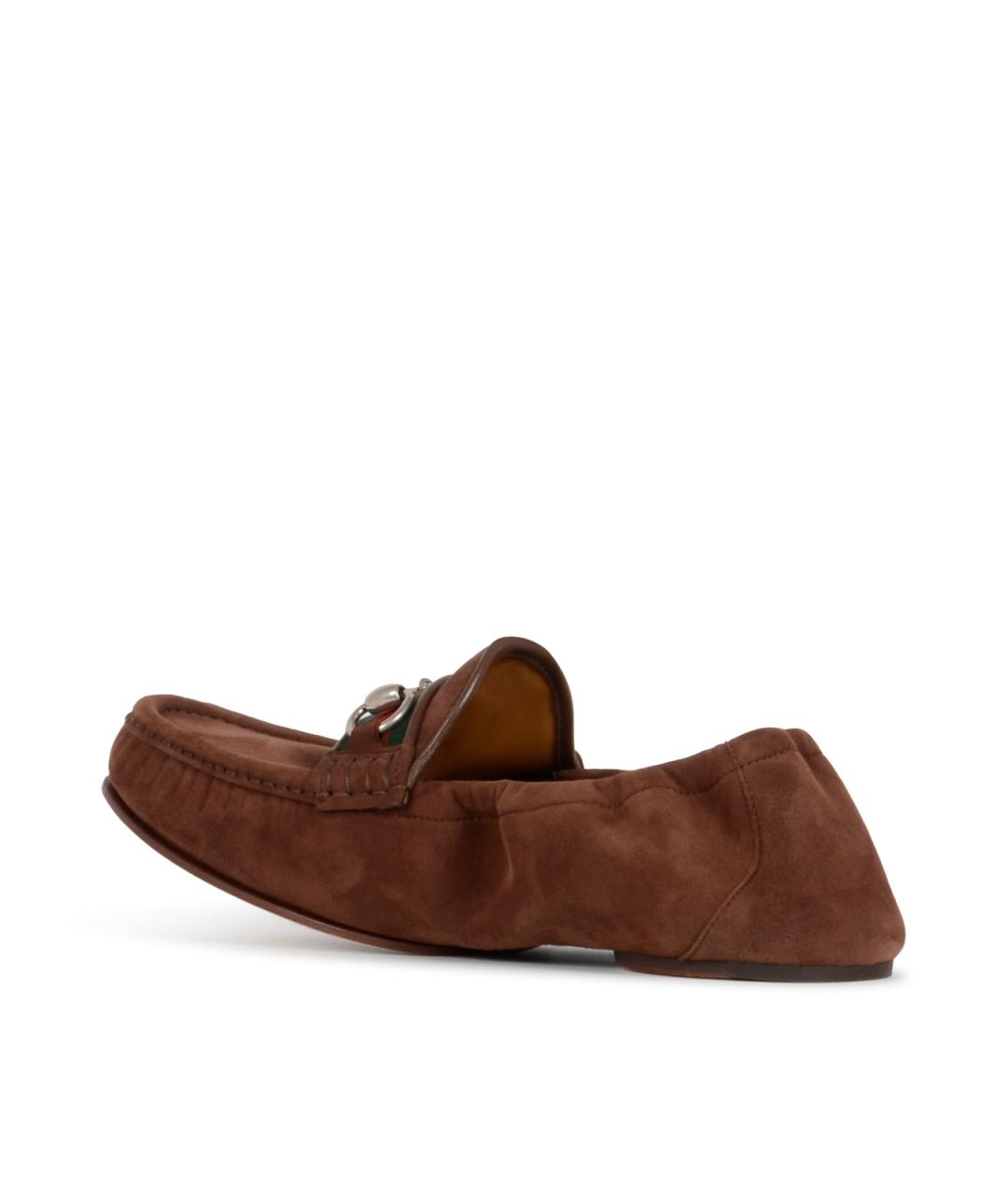 GUCCI Коричневые замшевые лоферы, фото 3