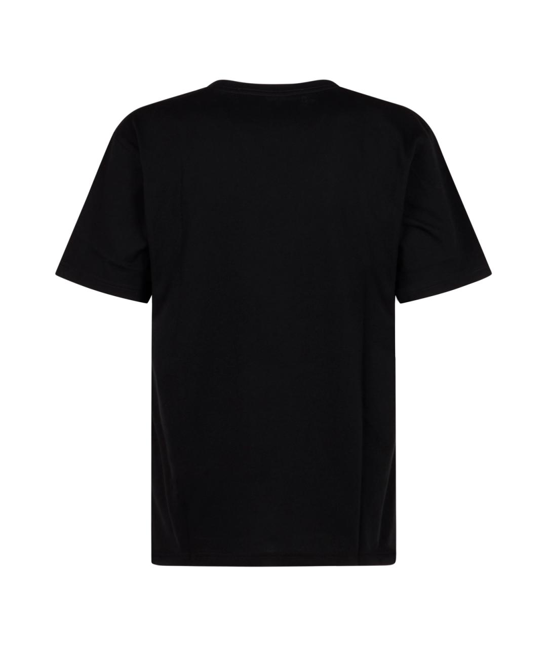 VALENTINO Черная хлопковая футболка, фото 2