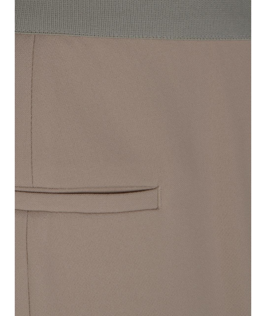 PESERICO Бежевые полиэстеровые прямые брюки, фото 3
