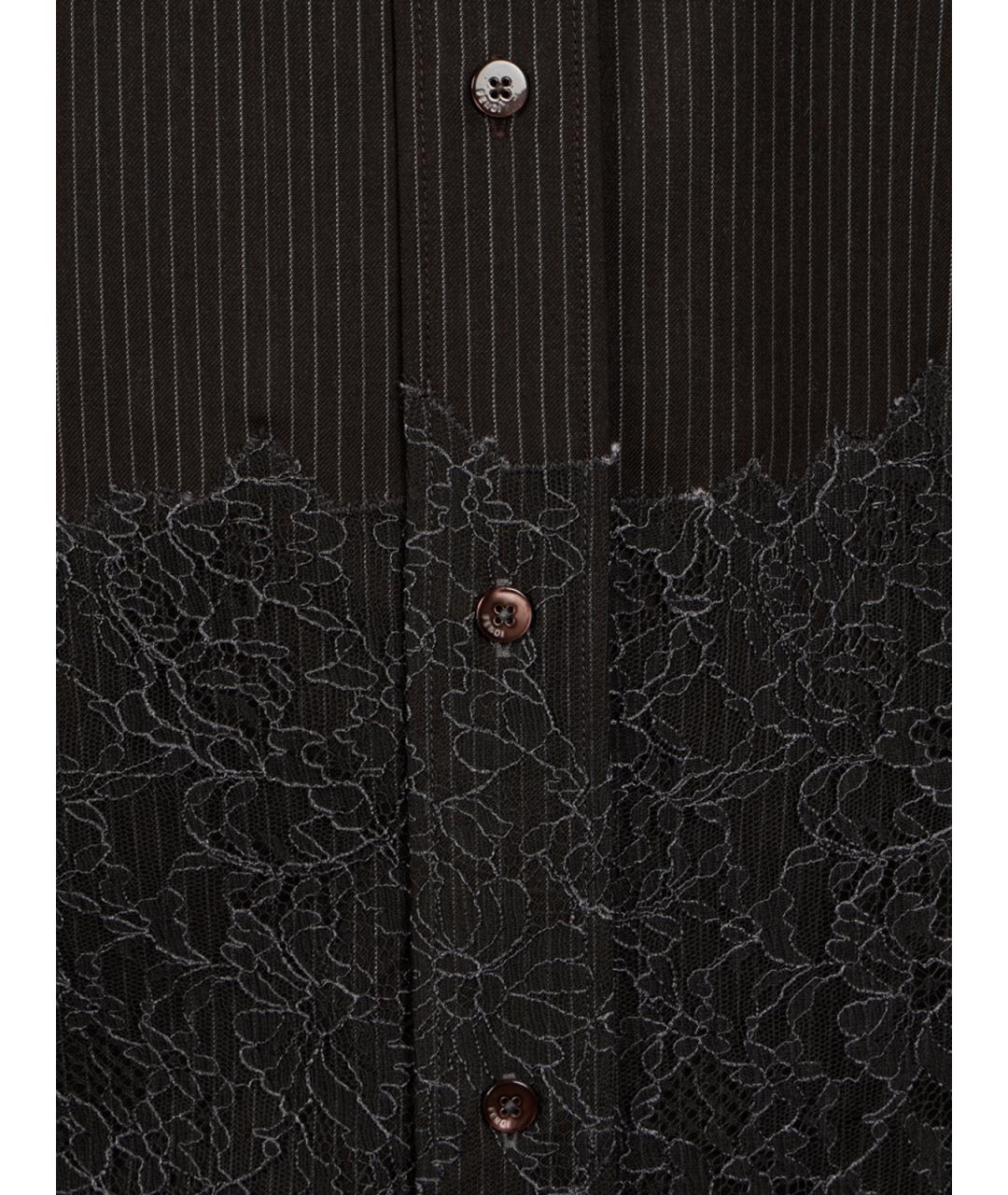 FENDI Черная шерстяная кэжуал рубашка, фото 3