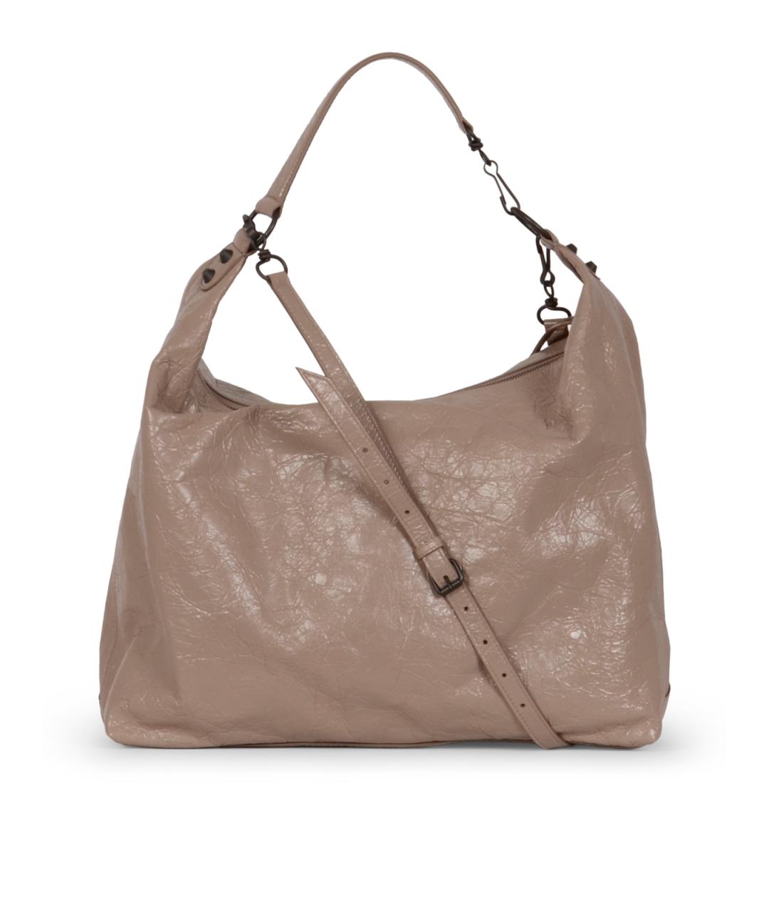 BALENCIAGA Бежевая кожаная сумка через плечо, фото 3