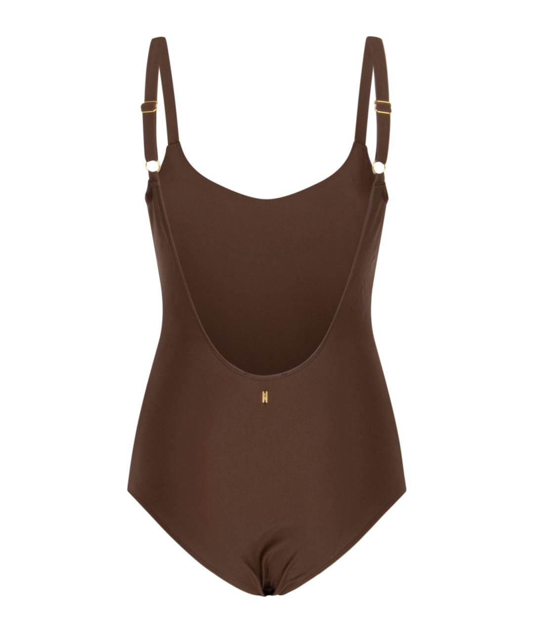Ami Paris Коричневый полиамидовый купальник, фото 2