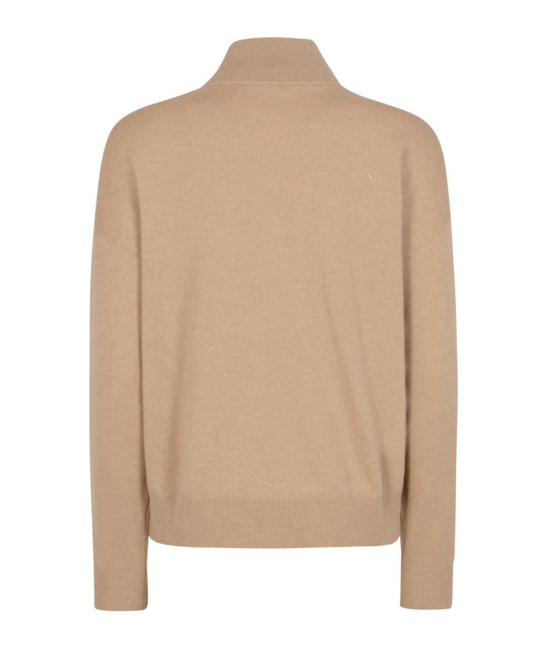 PESERICO Бежевый шерстяной джемпер / свитер, фото 4