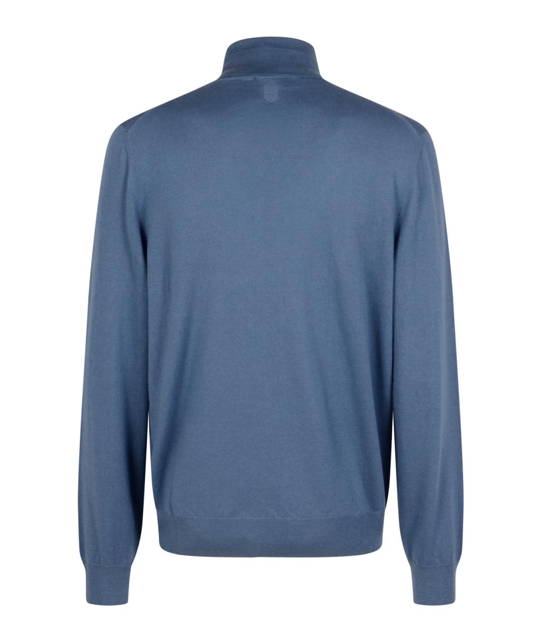 CANALI Синий кашемировый джемпер / свитер, фото 2