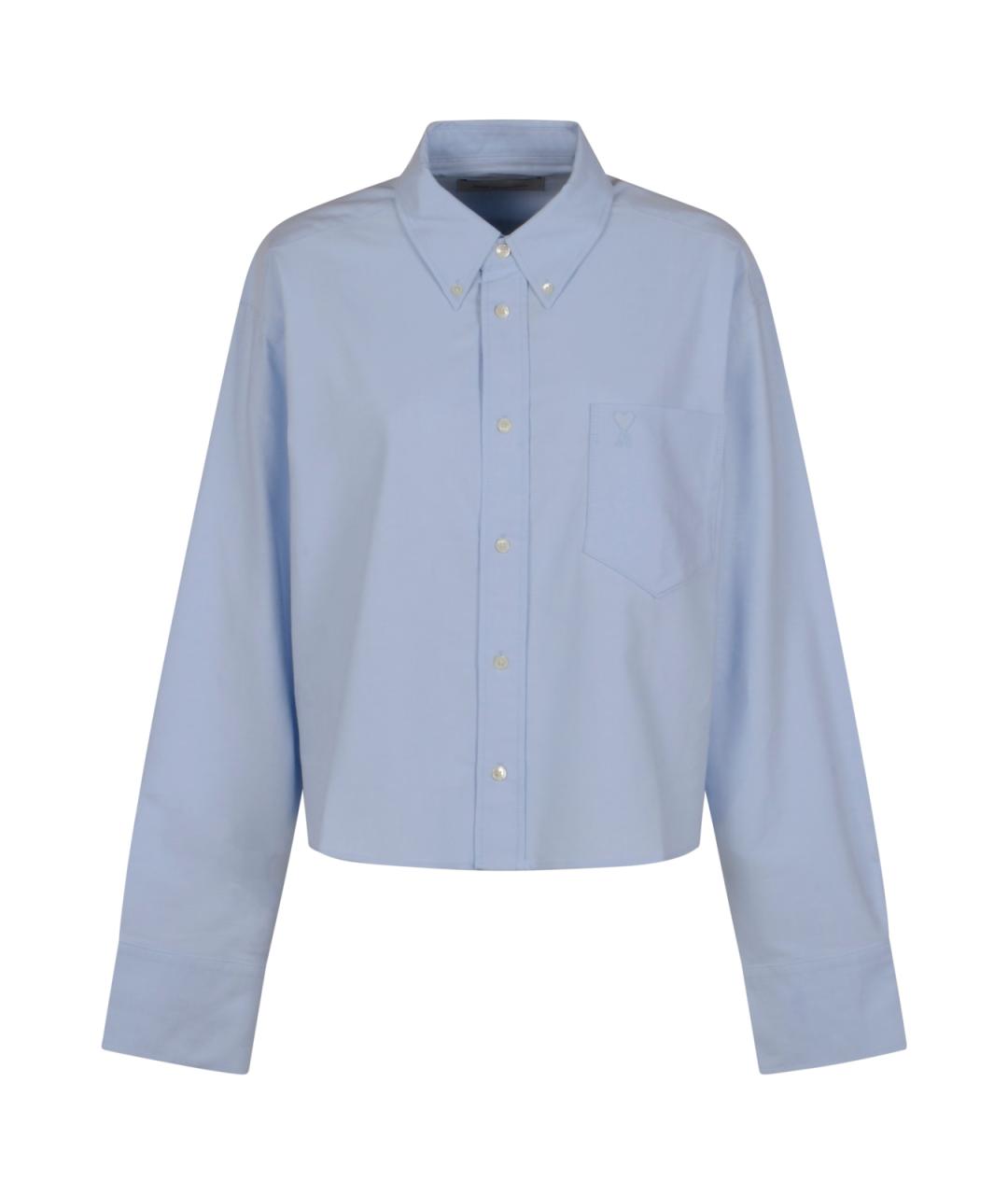 Ami Paris Голубая хлопковая рубашка, фото 1