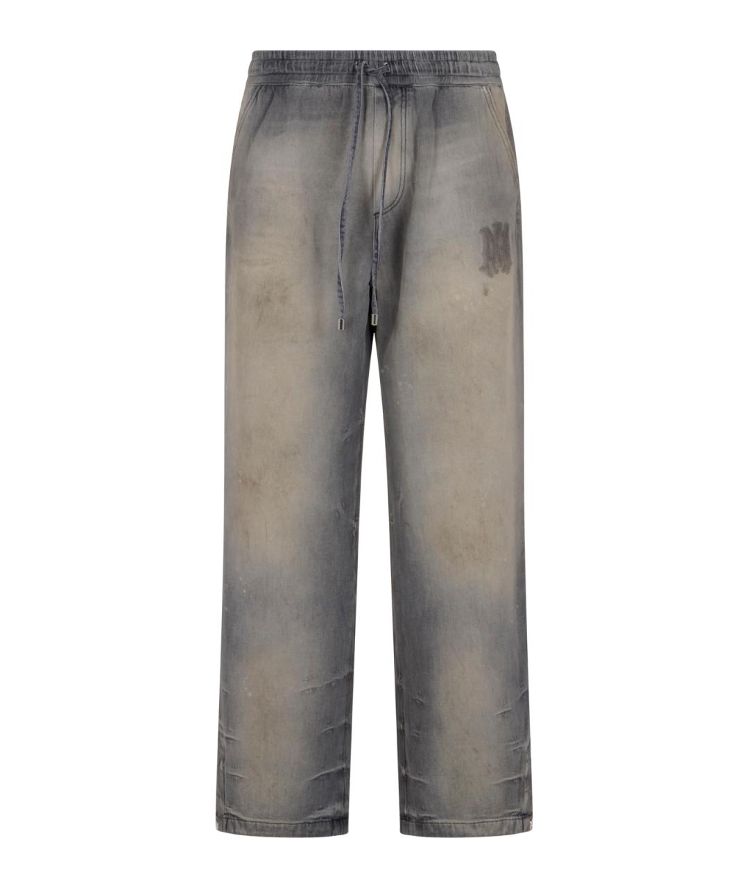 AMIRI Серые хлопковые повседневные брюки, фото 1