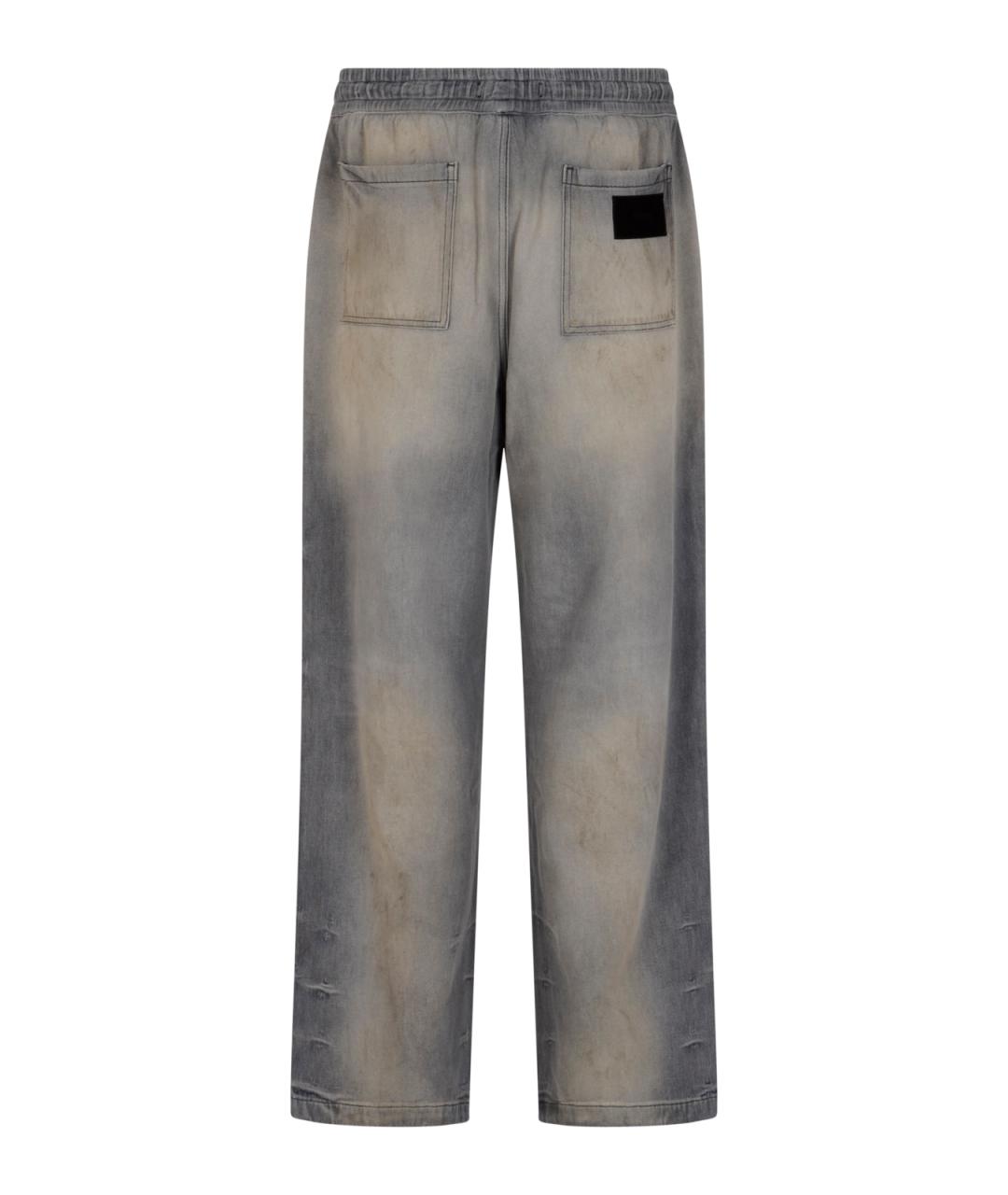 AMIRI Серые хлопковые повседневные брюки, фото 2